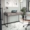 Martha Stewart 19.75 in. D X 47.25 in. W X Engineered Wood, Steel, Gray Top/Oil Rubbed Bronze Frame ZG-ZP-028-GY-BK-MS - alternate 1